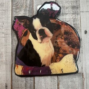 Boston Terrier Wall Key Hook Plaque